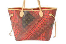 画像をギャラリービューアに読み込む, LOUIS VUITTON ルイヴィトン トートバッグ M40686 ネヴァーフルMM 草間彌生 2012 レッド ゴールド金具 美品 中古 56489