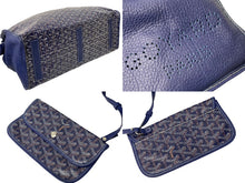 画像をギャラリービューアに読み込む, 極美品 GOYARD ゴヤール トートバッグ キャリーバッグ ペット用 アーディGM ネイビー シルバー金具 中古 56492