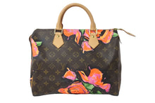 画像をギャラリービューアに読み込む, 極美品 LOUIS VUITTON ルイ ヴィトン ハンドバッグ M48610 スピーディ30 モノグラムローズ 薔薇 コーティングキャンバス 中古 56508