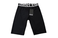画像をギャラリービューアに読み込む, 極美品 Versace Jeans ヴェルサーチ・ジーンズ ショートパンツ レギンス ブラック ロゴ 72HAC110 サイズ42 中古 56519