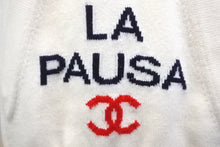 画像をギャラリービューアに読み込む, CHANEL シャネル カシミヤパーカー LA PAUSA P60446K46041 ホワイト ブラック レッド サイズ36 美品 中古 56546