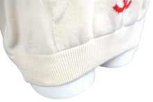 Load image into Gallery viewer, CHANEL シャネル カシミヤパーカー LA PAUSA P60446K46041 ホワイト ブラック レッド サイズ36 美品 中古 56546