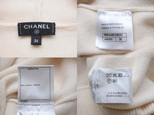 画像をギャラリービューアに読み込む, CHANEL シャネル カシミヤパーカー LA PAUSA P60446K46041 ホワイト ブラック レッド サイズ36 美品 中古 56546