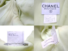 画像をギャラリービューアに読み込む, CHANEL シャネル ノーカラー ジャケット 95P グリーン アウター ココボタン ロゴ PO4840VO4018 サイズ40 良品 中古 56567