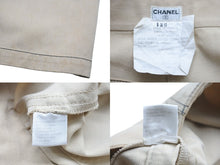 画像をギャラリービューアに読み込む, CHANEL シャネル ワイドショートパンツ ココマークボタン P03054V03329 ベージュ ゴールド金具 サイズ40 良品 中古 56619
