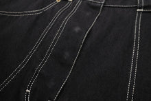 画像をギャラリービューアに読み込む, CHANEL シャネル ワイドショートパンツ ココマークボタン P03054 ブラック ゴールド金具 サイズ40 タグ無し 良品 中古 56621