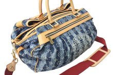 画像をギャラリービューアに読み込む, LOUIS VUITTON ルイヴィトン モノグラムデニム カバレイエGM 2way ショルダーバッグ ブルー ゴールド金具 M95336 美品 中古 56641