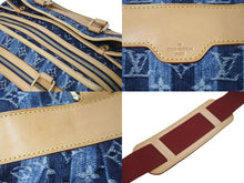 画像をギャラリービューアに読み込む, LOUIS VUITTON ルイヴィトン モノグラムデニム カバレイエGM 2way ショルダーバッグ ブルー ゴールド金具 M95336 美品 中古 56641