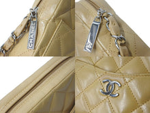 画像をギャラリービューアに読み込む, CHANEL シャネル ココマーク チェーンショルダーバッグ マトラッセ スクエア 10番台 ベージュ シルバー金具 良品 中古 56692