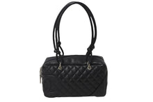 Load image into Gallery viewer, CHANEL シャネル カンボンライン ボーリング バッグ ショルダーバッグ 9番台 カーフスキン ブラック ココマーク 良品 中古 56710
