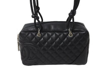 Load image into Gallery viewer, CHANEL シャネル カンボンライン ボーリング バッグ ショルダーバッグ 9番台 カーフスキン ブラック ココマーク 良品 中古 56710