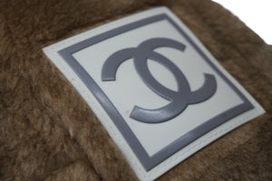 CHANEL シャネル ニットキャップ ファー 帽子 スポーツライン