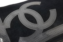 画像をギャラリービューアに読み込む, CHANEL シャネル チェーンショルダーバッグ ココマーク 12番台 2008年 パイル ラバー ブラック クリア シルバー 美品 中古 56727