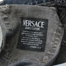 将图片加载到图库查看器，VERSACE COLLECTION ヴェルサーチ コレクション メデューサ スリム パンツ デニム コットン インディゴ シルバー/ゴールド金具 美品 中古 4a005673