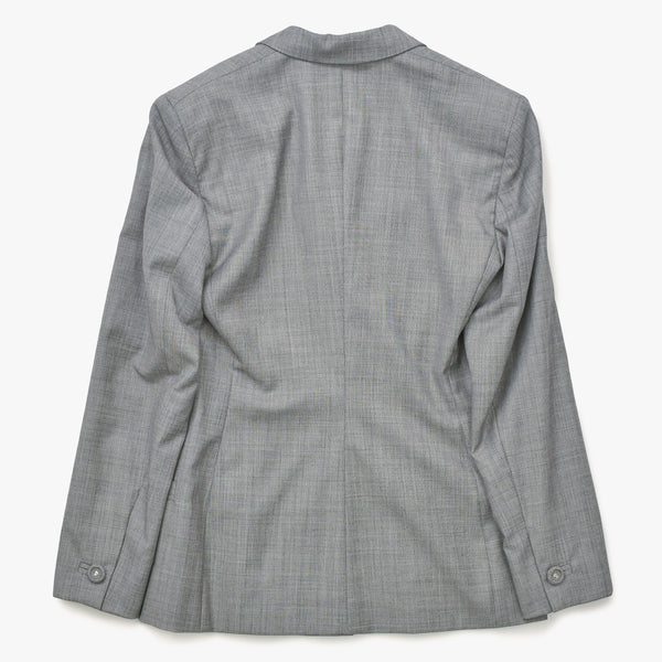 極美品 GIANNI VERSACE ジャンヌヴェルサーチ テーラードジャケット ウール レーヨン グレー サイズ38 中古 4a005674
