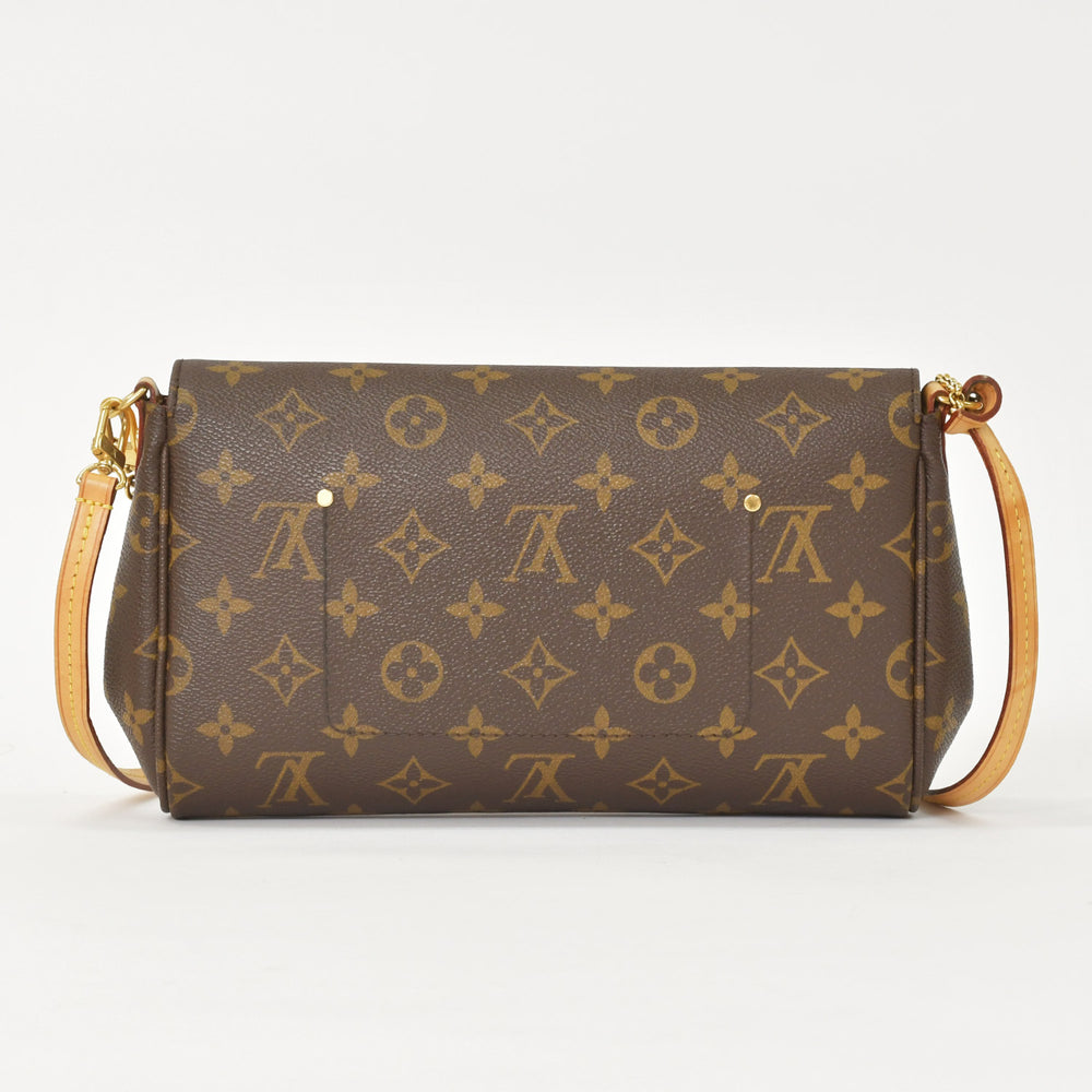 極美品 LOUIS VUITTON ルイヴィトン フェイボリットMM ハンドバッグ ショルダーバッグ 2WAY モノグラム M40718 ブラウン 中古 4a005685v