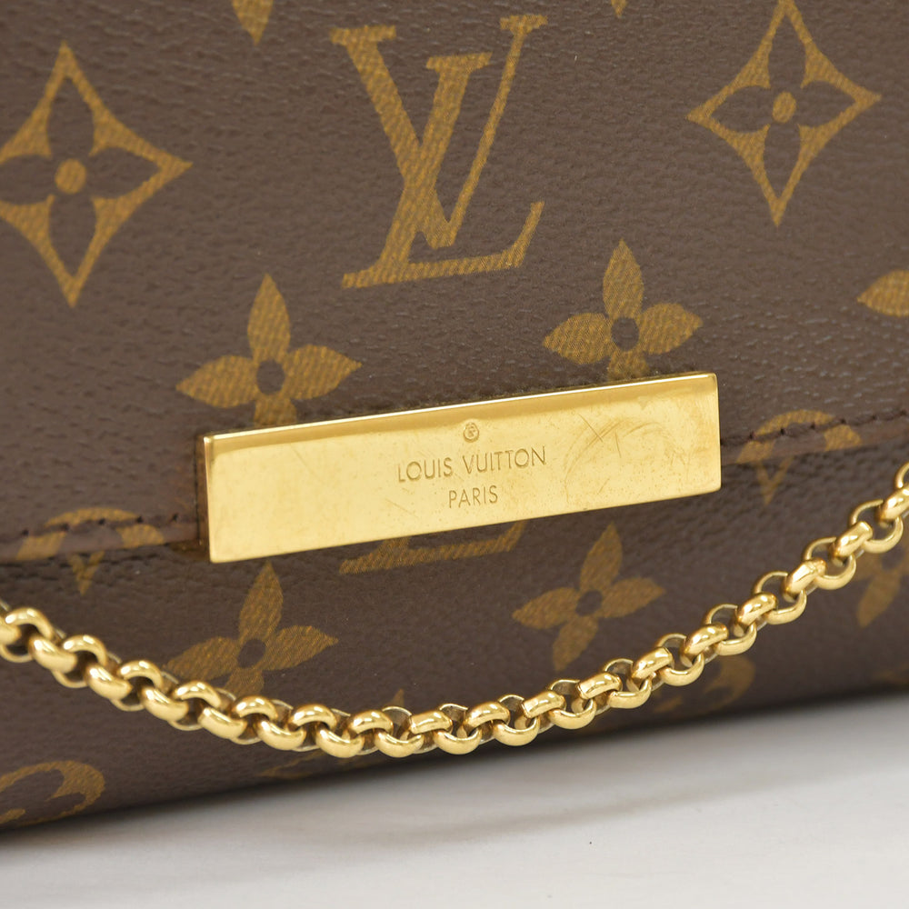 極美品 LOUIS VUITTON ルイヴィトン フェイボリットMM ハンドバッグ ショルダーバッグ 2WAY モノグラム M40718 ブラウン 中古 4a005685v