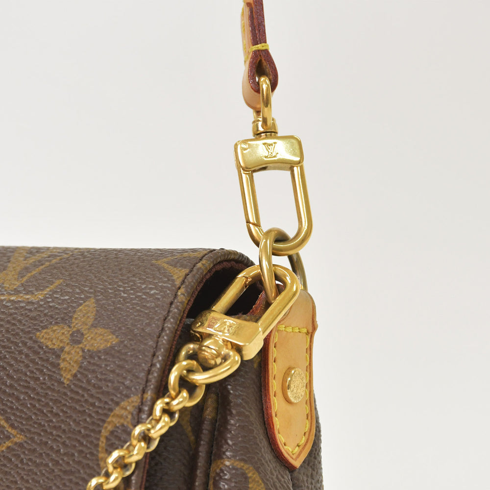 極美品 LOUIS VUITTON ルイヴィトン フェイボリットMM ハンドバッグ ショルダーバッグ 2WAY モノグラム M40718 ブラウン 中古 4a005685v