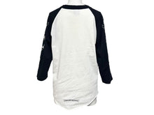 画像をギャラリービューアに読み込む, CHROME HEARTS クロムハーツ ラグラン 七分袖Tシャツ サイズS ホワイト ブラック ネックロゴ オールドクロス ホースシュー 美品 中古 4b005689