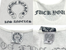Load image into Gallery viewer, 極美品 CHROME HEARTS クロムハーツ タンクトップ サイズM ホワイト CHクロス FUCK YOU ホースシュー ロサンゼルス限定 中古 4b005690
