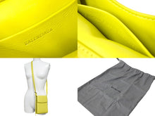 画像をギャラリービューアに読み込む, BALENCIAGA バレンシアガ ゴースト フォンホルダー ショルダーバッグ 618868 イエロー シルバー金具 レザー 美品 中古 56931