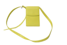 画像をギャラリービューアに読み込む, BALENCIAGA バレンシアガ ゴースト フォンホルダー ショルダーバッグ 618868 イエロー シルバー金具 レザー 美品 中古 56931
