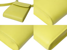 画像をギャラリービューアに読み込む, BALENCIAGA バレンシアガ ゴースト フォンホルダー ショルダーバッグ 618868 イエロー シルバー金具 レザー 美品 中古 56931