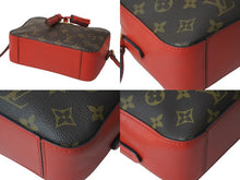 画像をギャラリービューアに読み込む, LOUIS VUITTON ルイヴィトン ショルダーバッグ M43557 サントンジュ フリージア ブラウン レッド ゴールド金具 美品 中古 56954
