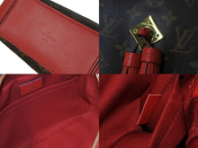 画像をギャラリービューアに読み込む, LOUIS VUITTON ルイヴィトン ショルダーバッグ M43557 サントンジュ フリージア ブラウン レッド ゴールド金具 美品 中古 56954