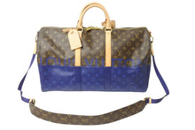 画像をギャラリービューアに読み込む, 極美品 LOUIS VUITTON ルイヴィトン M43861 キーポル50 モノグラムスプリット 2018 キムジョーンズ期 ブラウン ブルー 中古 57006