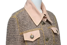 画像をギャラリービューアに読み込む, CHANEL シャネル ジャケット ツィード デニム ココボタン ピンク サイズ36 P58316V35584 美品 中古 57031