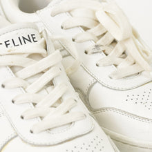 将图片加载到图库查看器，CELINE セリーヌ ブロック ロゴ スニーカー ホワイト レザー シューズ 靴 厚底 ローカット RM0262 サイズ36 良品 中古 4a005704