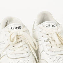 将图片加载到图库查看器，CELINE セリーヌ ブロック ロゴ スニーカー ホワイト レザー シューズ 靴 厚底 ローカット RM0262 サイズ36 良品 中古 4a005704