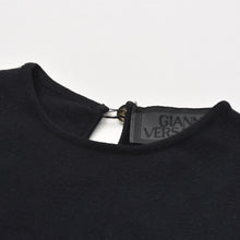 将图片加载到图库查看器，GIANNI VERSACE ジャンニ ヴェルサーチ ニットタンクトップ ノースリーブ サイズ40 ブラック レーヨン ナイロン 美品 中古 4a005708