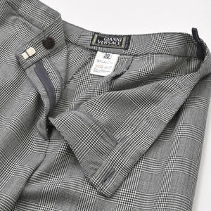 GIANNI VERSACE ジャンニ ヴェルサーチ クロップド ウールパンツ スラックス サイズ38 チェック グレー 美品 中古 4a005710