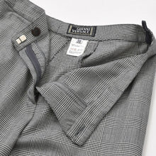 将图片加载到图库查看器，GIANNI VERSACE ジャンニ ヴェルサーチ クロップド ウールパンツ スラックス サイズ38 チェック グレー 美品 中古 4a005710