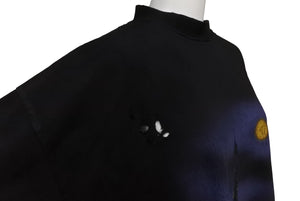 新品同様 BALENCIAGA バレンシアガ PARIS MOON 半袖Ｔシャツ サイズ1 クラッシュ加工 739028TOVE41055 ブラック 中古 57141