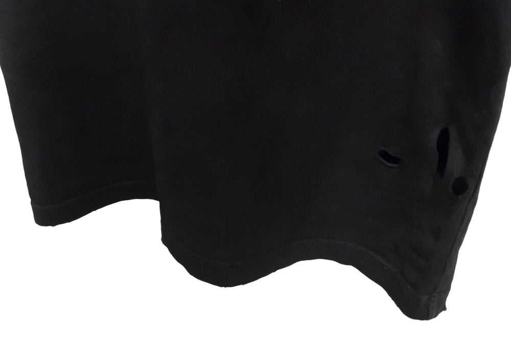 新品同様 BALENCIAGA バレンシアガ PARIS MOON 半袖Ｔシャツ サイズ1 クラッシュ加工 739028TOVE41055 ブラック 中古 57141
