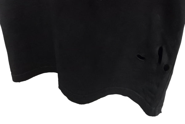 新品同様 BALENCIAGA バレンシアガ PARIS MOON 半袖Ｔシャツ サイズ1 クラッシュ加工 739028TOVE41055 ブラック 中古 57141