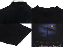 Load image into Gallery viewer, 新品同様 BALENCIAGA バレンシアガ PARIS MOON 半袖Ｔシャツ サイズ1 クラッシュ加工 739028TOVE41055 ブラック 中古 57141