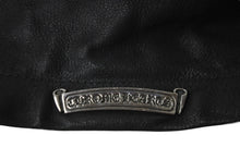 Load image into Gallery viewer, CHROME HEARTS クロムハーツ バイカーキャップ 帽子 レザー SV925 M 黒 ブラック シルバー925 美品 中古 57154