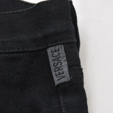 将图片加载到图库查看器，VERSACE COLLECTION ヴェルサーチ コレクション メデューサ スリム パンツ デニム コットン ブラック シルバー金具 美品 中古 4a005716