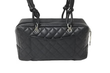 画像をギャラリービューアに読み込む, CHANEL シャネル ハンドバッグ カンボンライン ミニボーリングバック 10番台 A25171 ブラック シルバー金具 中古 美品 57161
