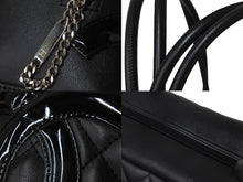 画像をギャラリービューアに読み込む, CHANEL シャネル ハンドバッグ カンボンライン ミニボーリングバック 10番台 A25171 ブラック シルバー金具 中古 美品 57161