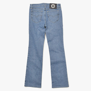 VERSACE COLLECTION ヴェルサーチ コレクション メデューサ パンツ デニム コットン インディゴ シルバー金具 美品 中古 4a005717