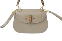 画像をギャラリービューアに読み込む, GUCCI グッチ ショルダーバッグ 2WAY ブラウン系 カーフスキン バンブーミニ レザー 000 406 0188 ゴールド金具 美品 中古 57172