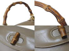 画像をギャラリービューアに読み込む, GUCCI グッチ ショルダーバッグ 2WAY ブラウン系 カーフスキン バンブーミニ レザー 000 406 0188 ゴールド金具 美品 中古 57172