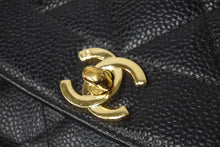 画像をギャラリービューアに読み込む, CHANEL シャネル チェーンショルダーバッグ ダイアナ 25 マトラッセ キャビアスキン 3番台 1995年 ブラック ゴールド 美品 中古 57184