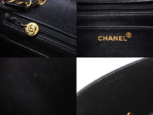 画像をギャラリービューアに読み込む, CHANEL シャネル チェーンショルダーバッグ ダイアナ 25 マトラッセ キャビアスキン 3番台 1995年 ブラック ゴールド 美品 中古 57184