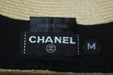 Load image into Gallery viewer, 新品同様品 CHANEL シャネル ココマーク ストローハット ベージュ ブラック サイズM 中古 57216